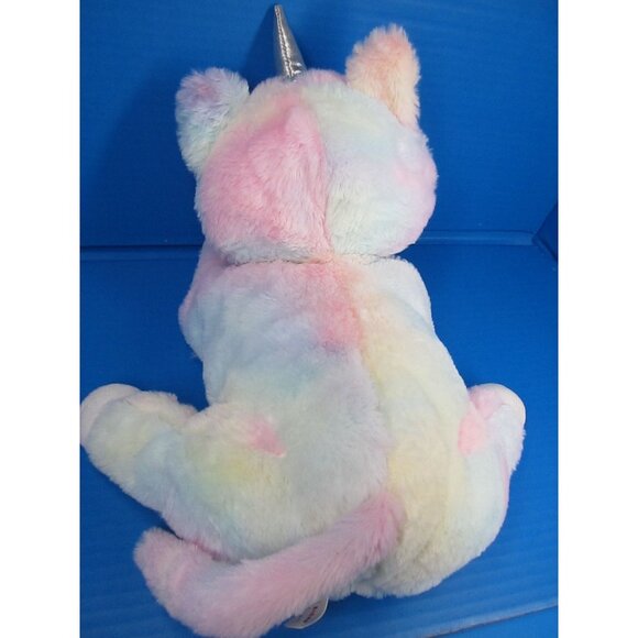 Hug A Babies Plush Pastel Rainbow Unicorn Stuffed Toy With Silver Horn  11" - Picture 4 of 11